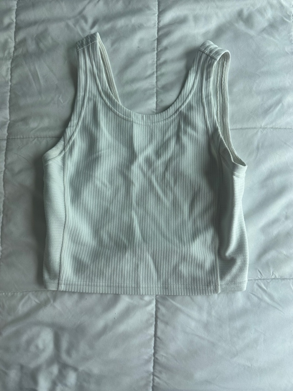 lululemon athletica White Ribbed Tank Top